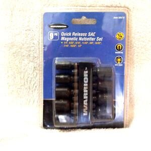 SAE 9 PC Magnetic Quick Release Nutsetter Set